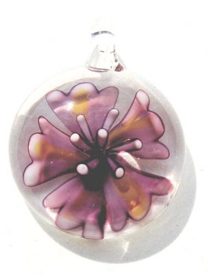 GL2336 30mm Lilac Flower Pendant