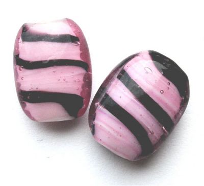 GL0740 Pink Humbug Bead