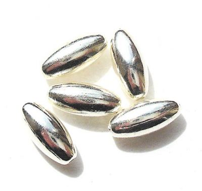 MB005S Small Silver Oat Bead