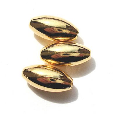MB006G Large Gold Oat Bead