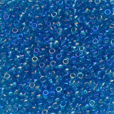 RC518 Trans Turquoise AB Size 10 Seed Beads