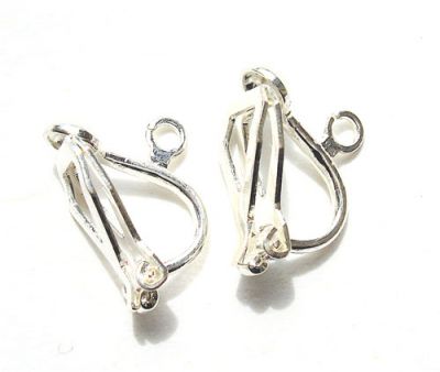 FN008 Pair of Small Silver Clip Fittings