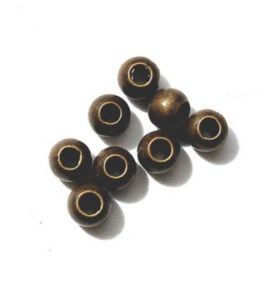 MB003 3mm Burnished Gold Round Metal Bead