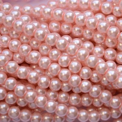 GP604 6mm Pale Pink Glass Pearls