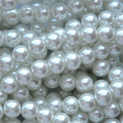 GP801 8mm White Glass Pearls