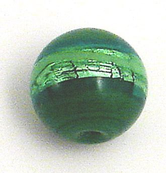 GL1454 12mm Emerald Banded Round