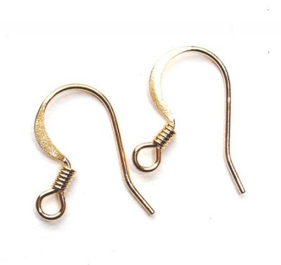 FN006G Pair of Gold Plated Small Hook Ear Wire