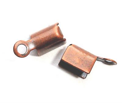 FN149 Pair of Antique Copper Small Box Lace Ends