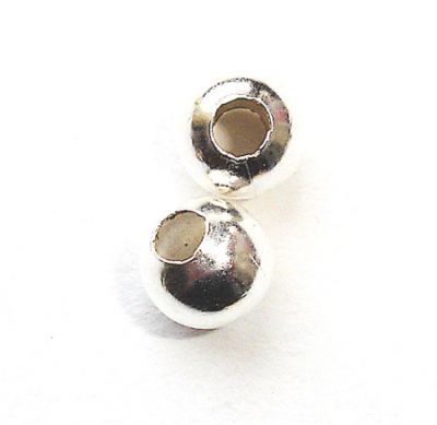 MB007 5mm Silver Round Metal Bead