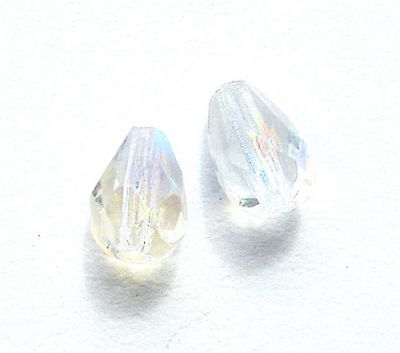 FD702 7x5mm Clear AB Faceted Drop