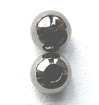 MB008 6mm Grey Black Bead