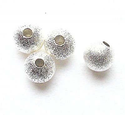 MB060 6mm Silver Metal Sparkle Bead