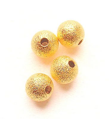 MB060 6mm Gold Metal Sparkle Bead
