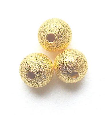 MB061 8mm Gold Metal Sparkle Bead