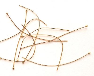 FN030 Gold Ball Headed Pin 0.5mm thickness