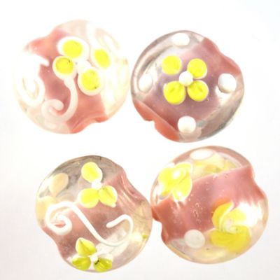 GL2874 Pink and Yellow Cushioned Discs String