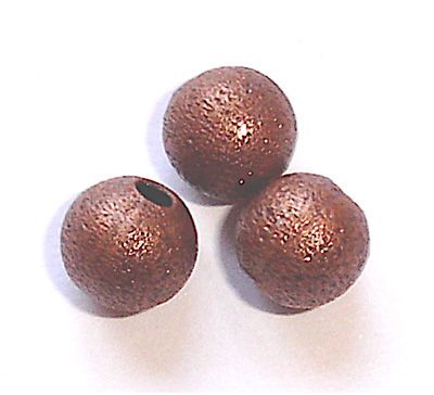 MB060 6mm Antique Copper Metal Sparkle Bead