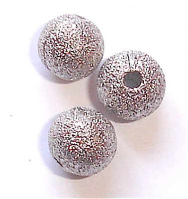 MB060 6mm Antique Silver Metal Sparkle Bead