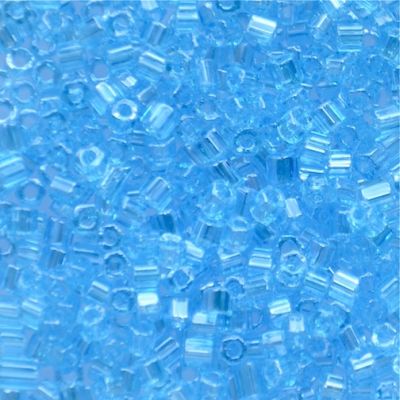 HEX546 Transp Lustre Turquoise Size 10 Hex Beads