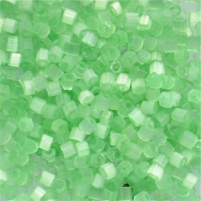 HEX641 Pale Green Mother of Pearl Size 10 Hex Beads