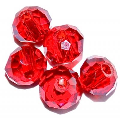 CC1245 4x6mm Faceted Red Rondelle