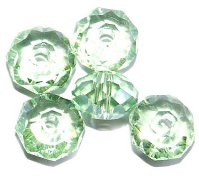 CC1246 4x6mm Faceted Emerald Rondelle