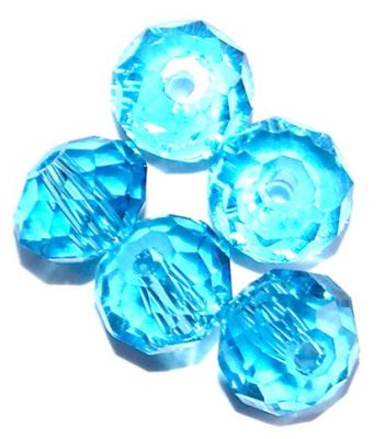 CC1248 4x6mm Faceted Turquoise Rondelle