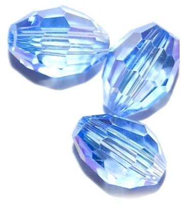CC1119 8x6mm Light Sapphire AB Faceted Oval