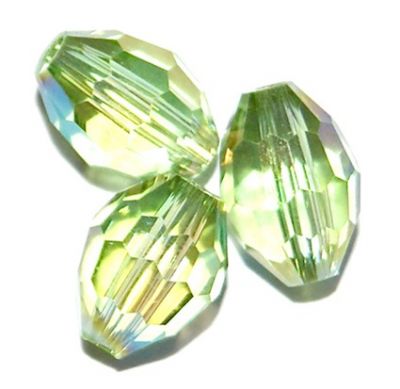 CC1123 8x6mm Peridot AB Faceted Oval