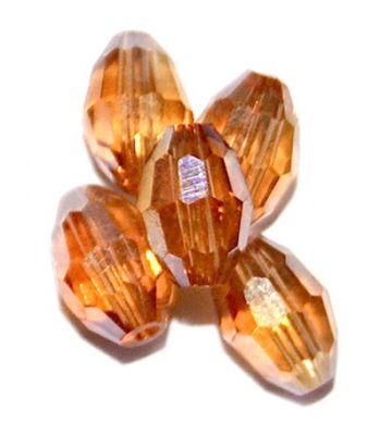 CC1142 6x4mm Topaz AB Faceted Oval