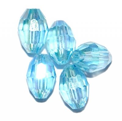 CC1151 6x4mm Turquoise AB Faceted Oval