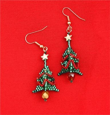 Bead Pack for Christmas Tree Earrings