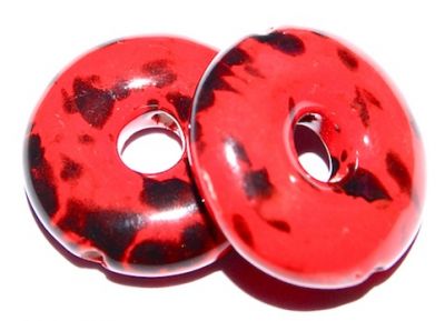 CE160 28mm Red Leopard Fat Curved Ceramic Donut