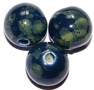 CE175 12mm Blue and Green Ceramic Round