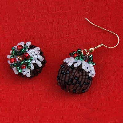 Christmas Pudding Earrings
