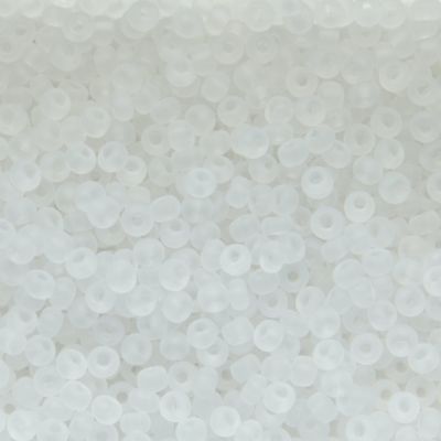 RC074 Frost Trans Crystal Size 6 Seed Beads