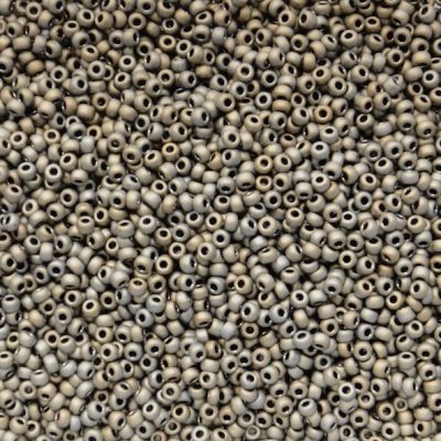 RC11-2002 Mat Met Silver Grey Size 11 Seed Beads