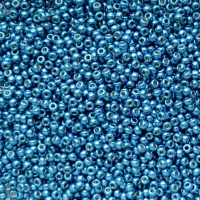RC11-5114 Dur Galv Dk Capri Blue Size 11 Seed Beads