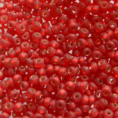 RC1113 SL Frost Red Size 8 Seed Beads