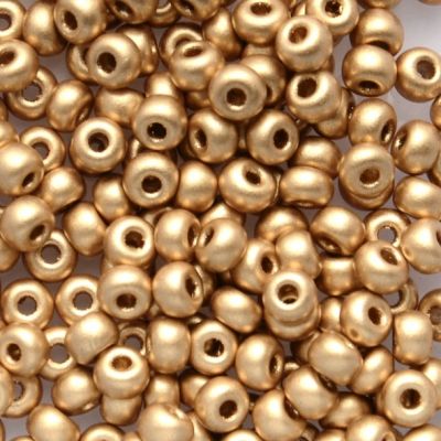 RC282 Matt Met Gold Size 6 Seed Beads