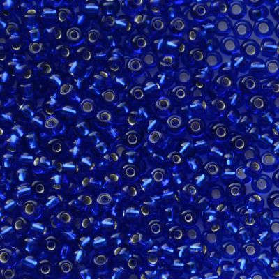 RC459 Silver Lined Blue Size 8 Seed Beads