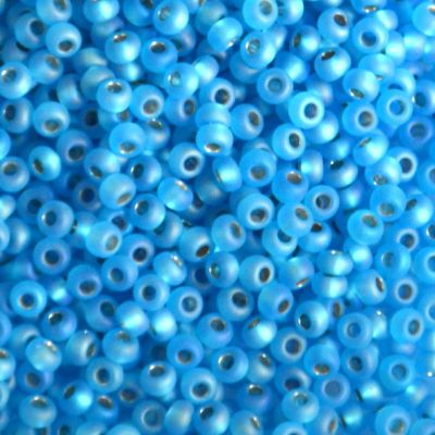 RC589 Frost SL Turquoise AB Size 10 Seed Beads
