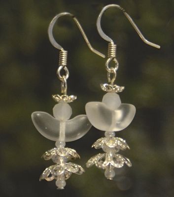 Twinkling Angel Earrings Silver